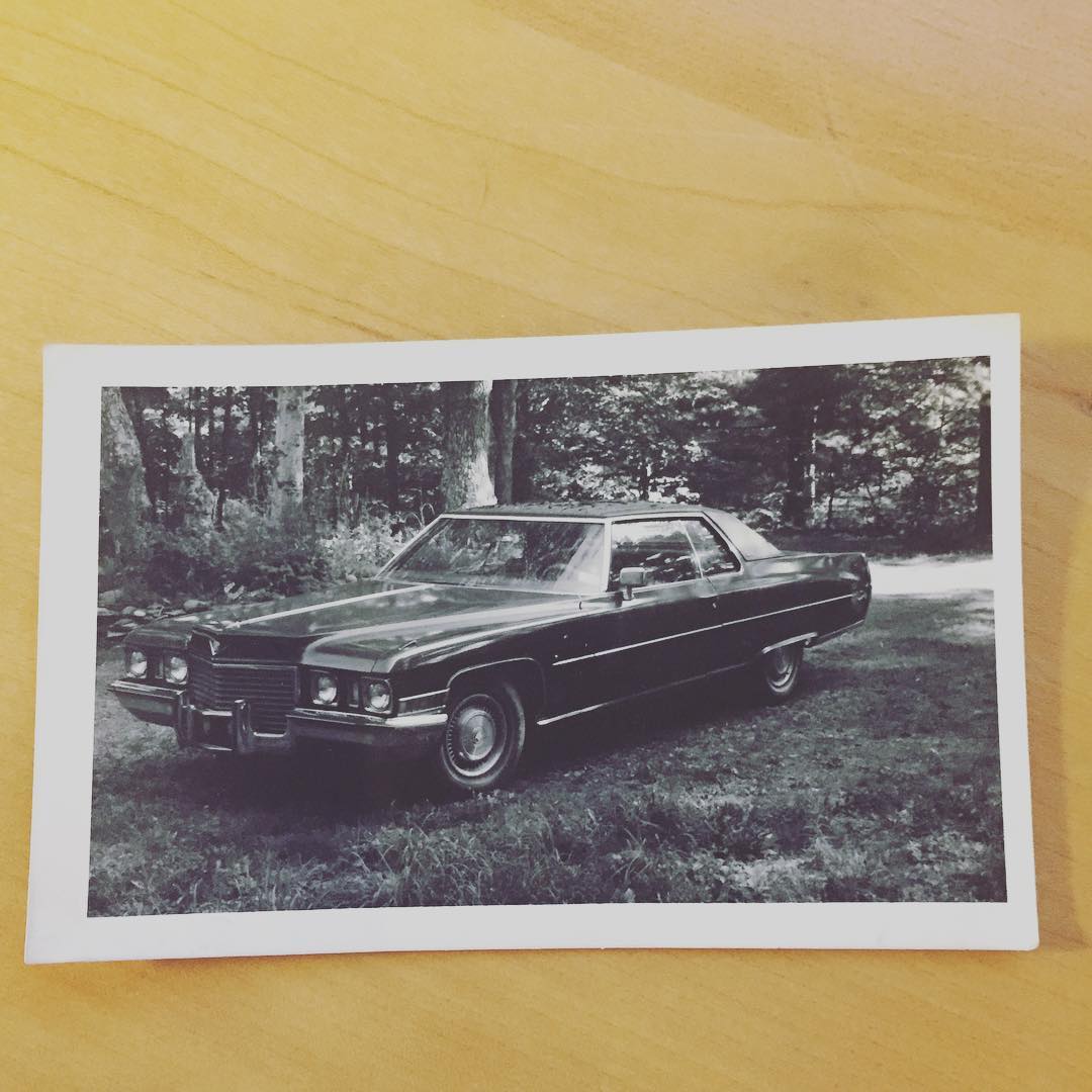 My first American car( Cadi coupe Deville) outside Nev and Camilla's place upstate NY 1996