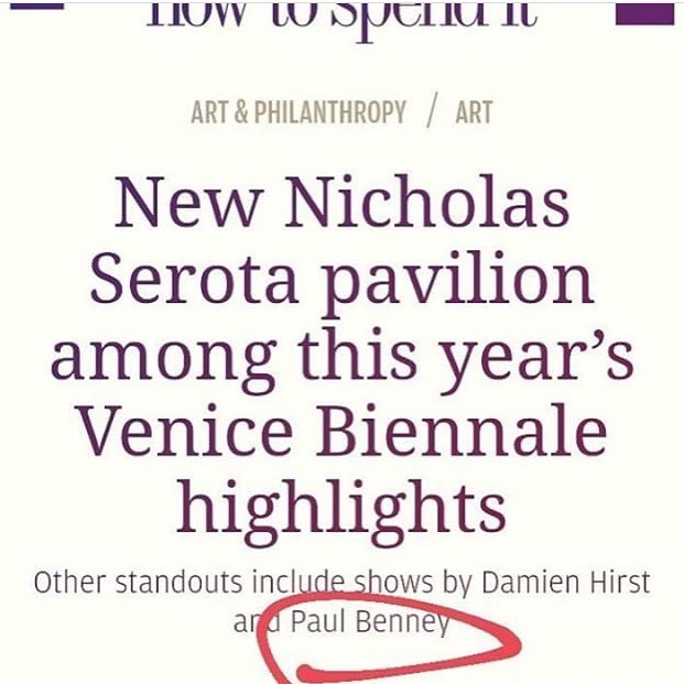 A little surprised to find my name included in this roster for the Venice Biennale. Thanks to Catherine Milner