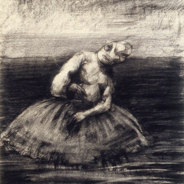‘Dancer’. Charcoal on Paper