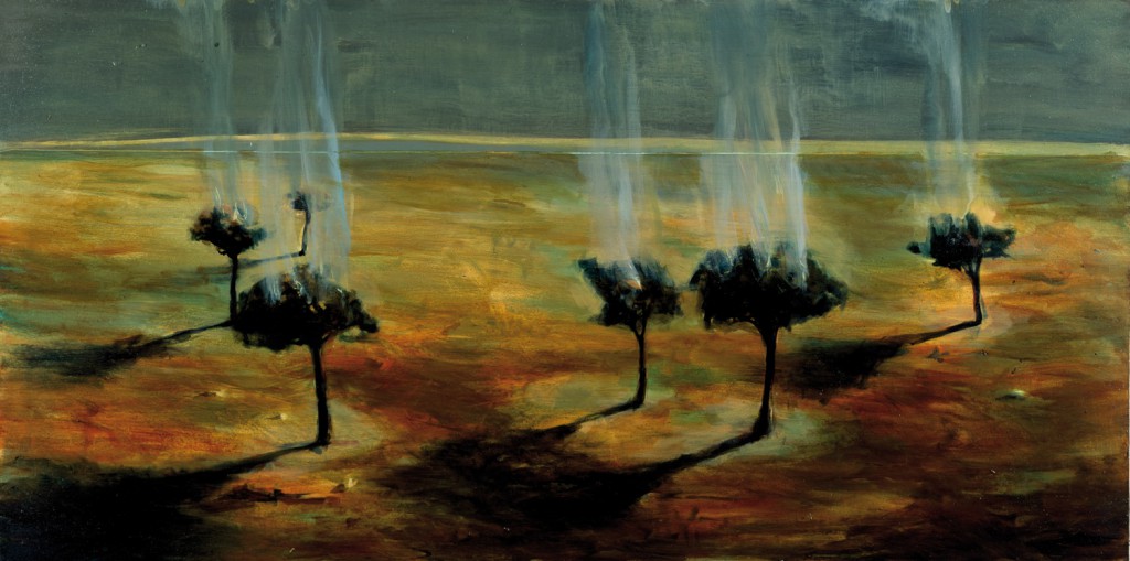 Witness Trees II, 1992. 137 x 91 cm [53.9 x 35.8in]. Oil on Panel.