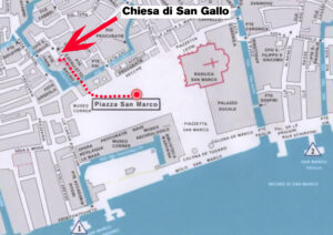 Map to S. Gallo from St. Mark's Square.