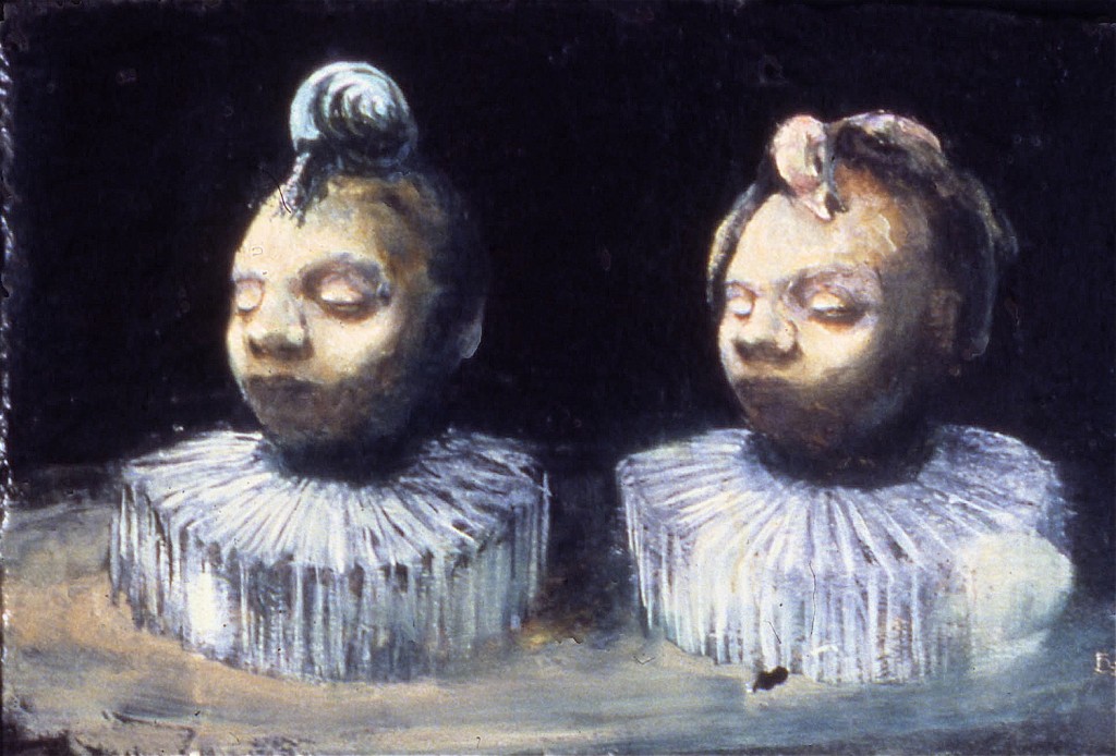 Souvenirs, 1987. 24 x 101 cm [9.4 x 39.7in]. Oil on Slate.